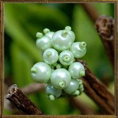 Taro Pearl ring - lime green