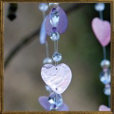 Heart wind chime - lilac