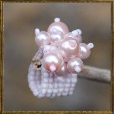 Taro Pearl Ring - pink