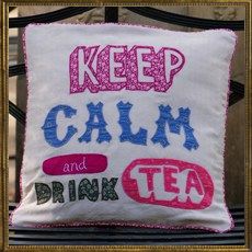 Applique Cushion - Keep Calm