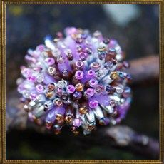 Firework ring - brown & lilac