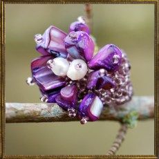 Jazz Beaded ring - purple